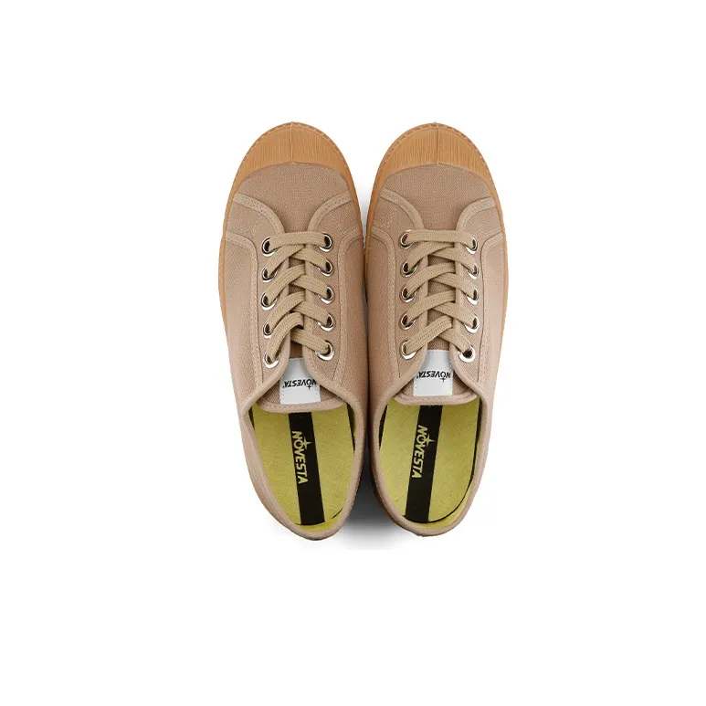 Novesta Canvas Shoes Unisex Low-Top Brown-2