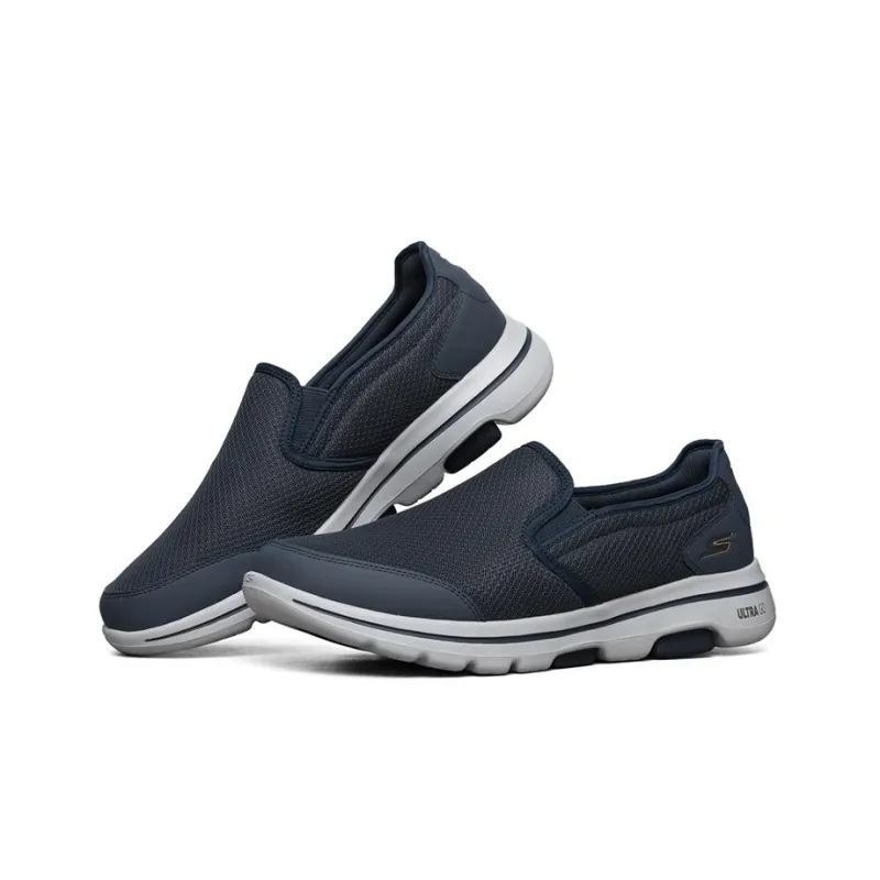 Skechers Go Walk 5 Cushioned Anti Slip And Wear Resistant Lightweight Low Top Casual Shoes Men's Dark Blue White-2