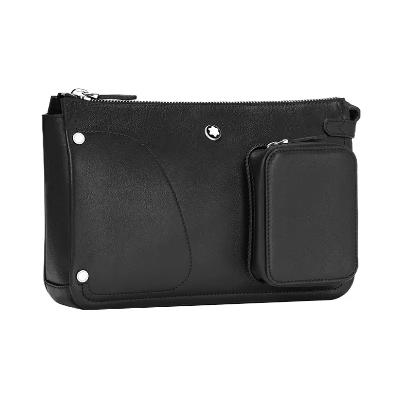 MONTBLANC Meisterstuck Grain Calfskin Sling Bag, Fanny Pack Men's Black-1
