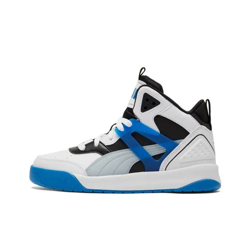 PUMA Backcourt Skateboard Shoes Unisex High-Top White/Blue/Black