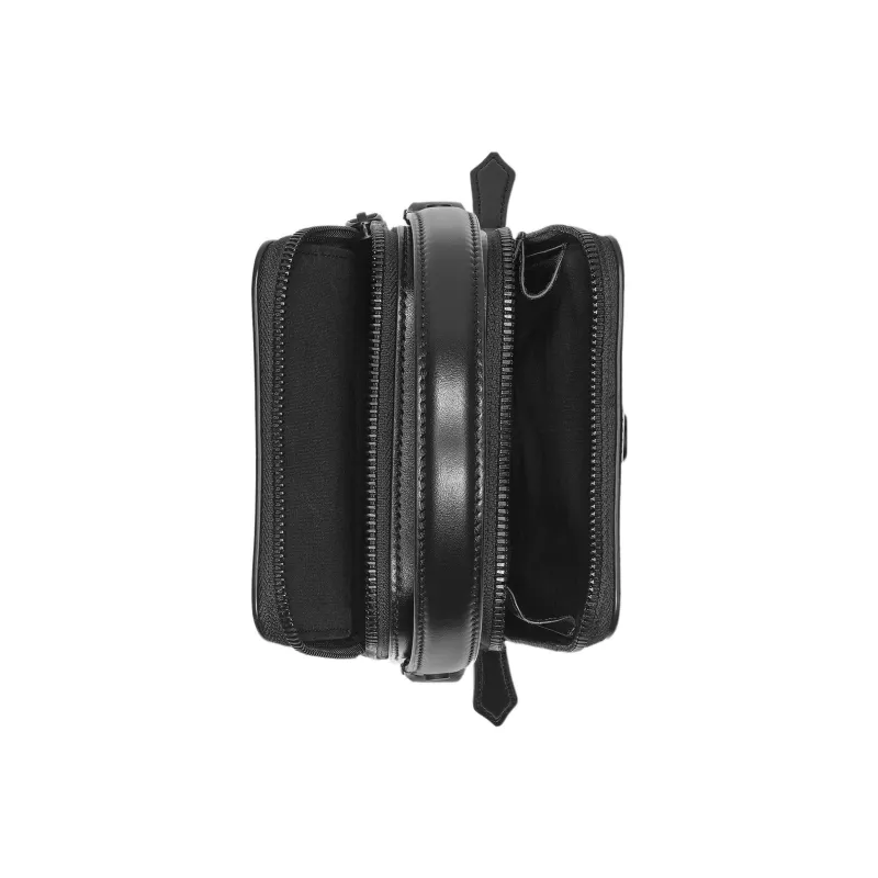 MONTBLANC Meisterstuck Grained Calfskin Handbag Shoulder Bag Crossbody Bag Mini Men's Black-3