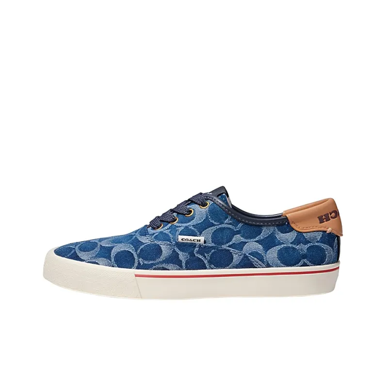 COACH Low Top Stylish Skateboarding Shoes Women's Blue-0