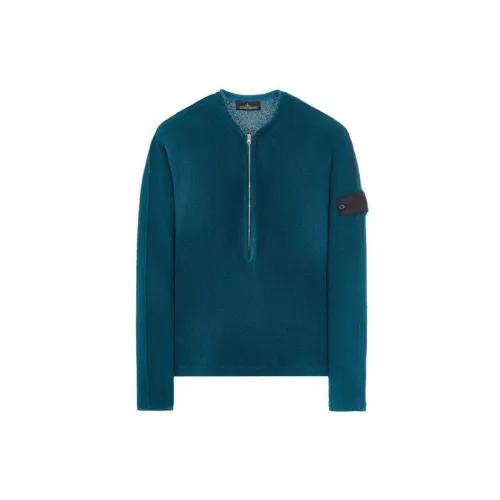 STONE ISLAND Sweaters Men Turquoise Color