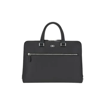 FERRAGAMO Stamped Calfskin Briefcases Handbags Regular Men's Black