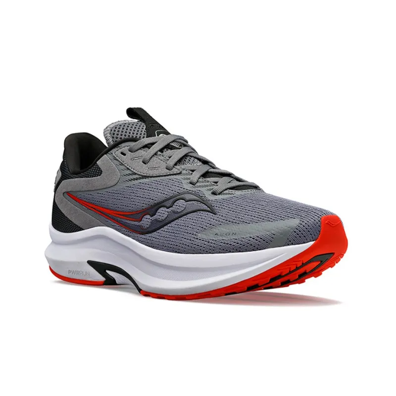 Saucony Axon 2 Running Shoes Men Low-Top Gray/White/Red-2