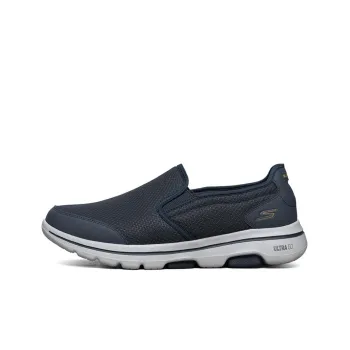 Skechers Go Walk 5 Cushioned Anti Slip And Wear Resistant Lightweight Low Top Casual Shoes Men's Dark Blue White