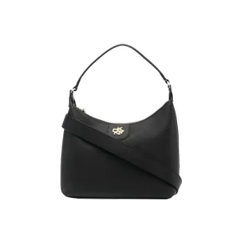 DKNY Leather Shoulder Bag Women's Black