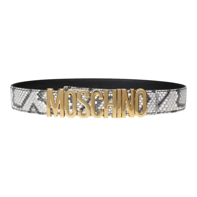 MOSCHINO Leather Belts Unisex White-0