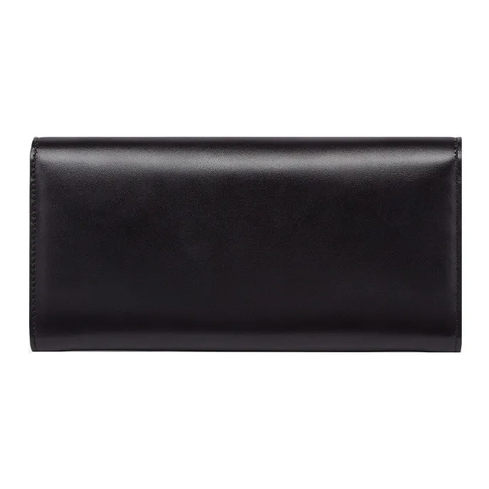 FENDI Calfskin Wallet Women's Black-2