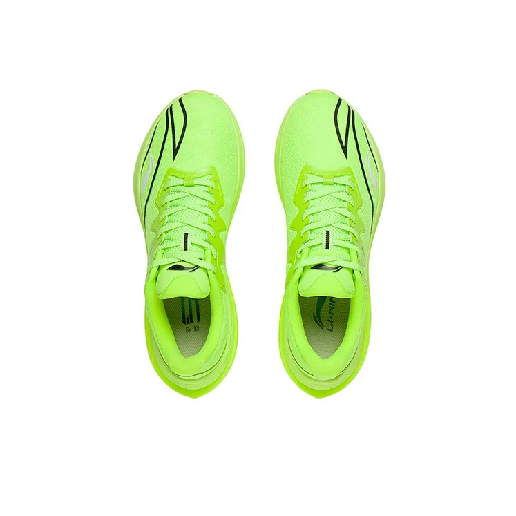 LiNing WuShi 5S 2.0 Running Shoes Cushioned Slip Resistant Low Top Running Shoes Men's Fluorescent Vanilla Green-2
