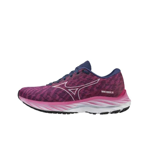 Mizuno Wave Rider 26 Running Shoes Women's Low-Top Burgundy