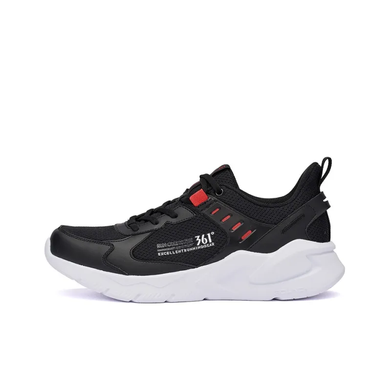 361° Shock Absorbing, Non Slip, Wear Resistant, Breathable And Lightweight Low Top Running Shoes Men's Black Red-0