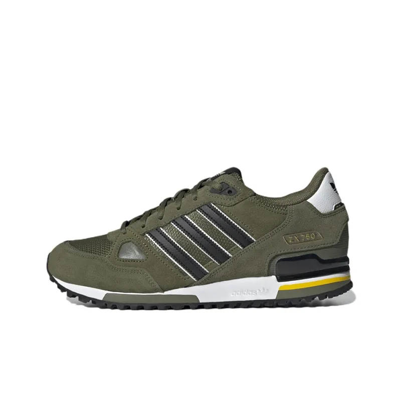 Adidas Originals ZX 750 Casual Shoes Men Low Top Army Green-0
