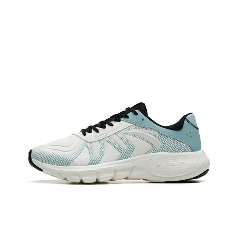 Anta Lightweight Low-Top Running Shoes Men's White Black Blue-0