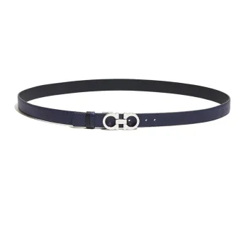 FERRAGAMO Calfskin Leather Belts Women's Purple Width  2.5cm