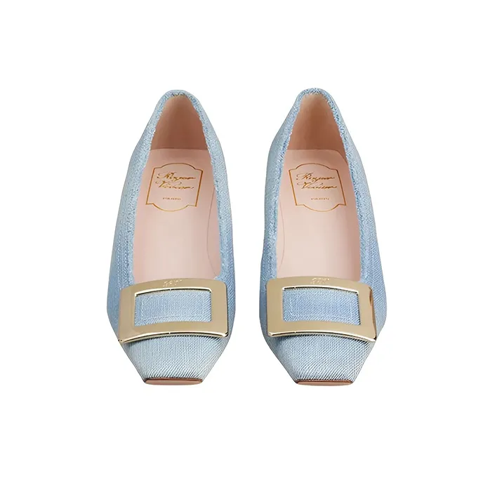 Roger Vivier Chunky Heel High Heels Women's Light Blue-3