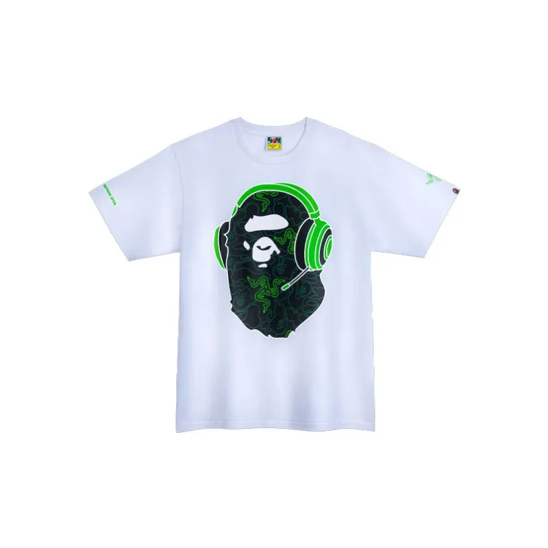 Bape X Razer NEon Camo Ape Head Tee-2