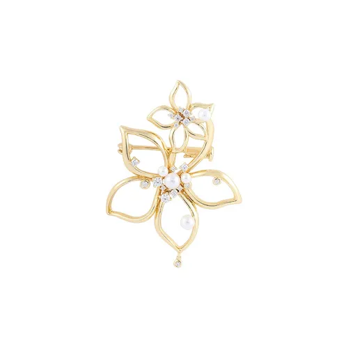 ANNAYA Copper Alloy With Zircon Brooches Women's Niche Advanced Sensory