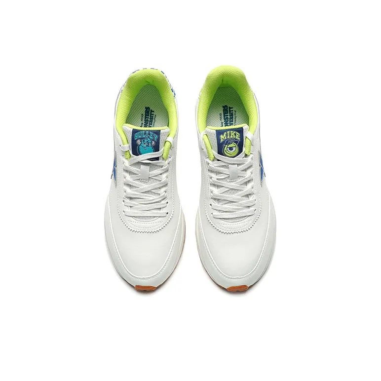 XTEP Anti-Slip And Wear-Resistant Lightweight Low-Top Casual Shoes Men's White Green Blue-3