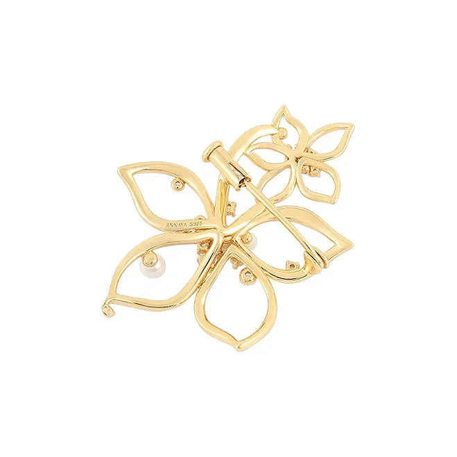ANNAYA Copper Alloy With Zircon Brooches Women's Niche Advanced Sensory-1