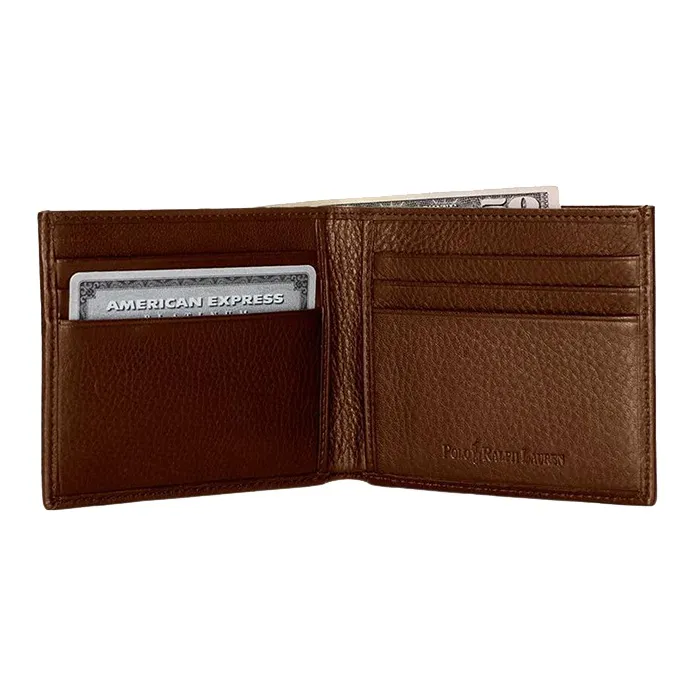 Polo Ralph Lauren Grained Leather Wallet Men's Brown-1