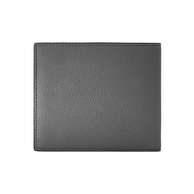 LOEWE Soft Grain Cow Leather Wallet Men's Gray-1