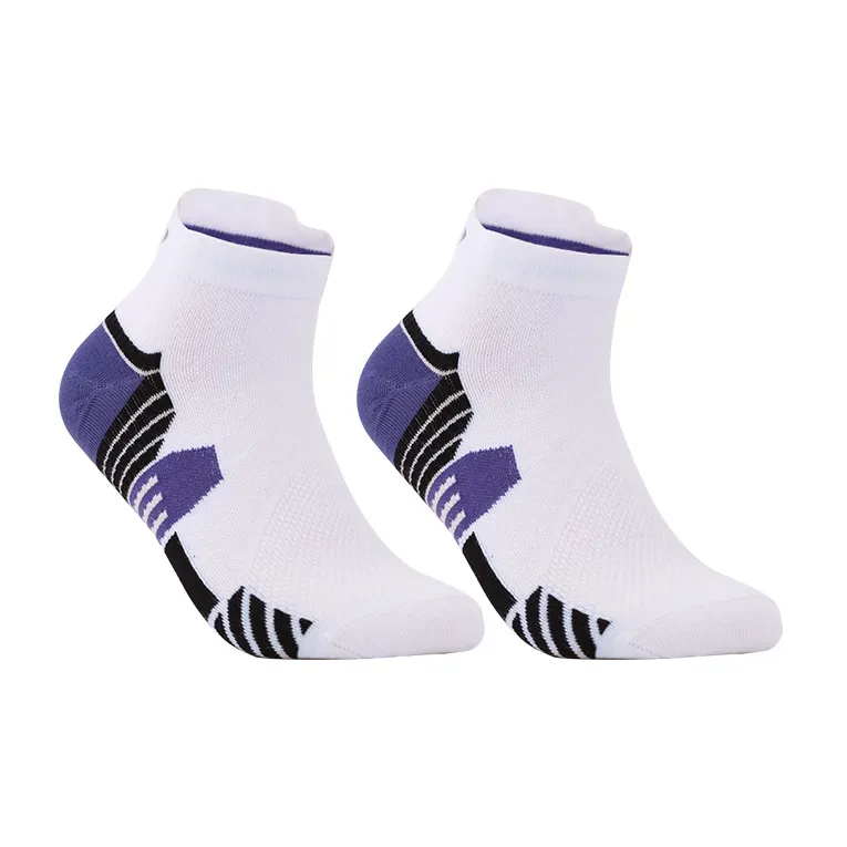 LiNing Ankle Socks Unisex 1 Pack White/Floral Blue Purple-1