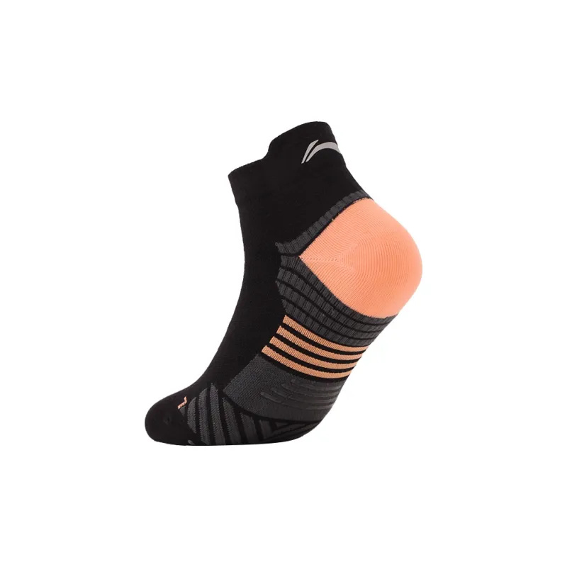 LiNing Ankle Socks Unisex 1 Pack Black Muskmelon Orange-2