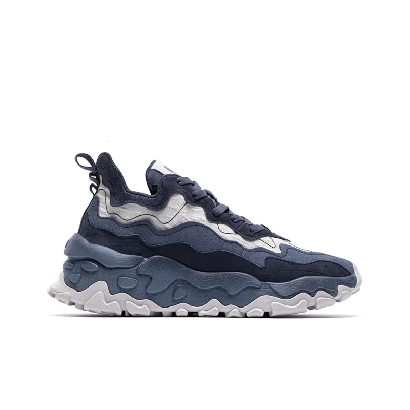 Anta Cocoon Distress Version 2.0 Breathable Low Top Sports Casual Shoes Men's Gray Blue-1