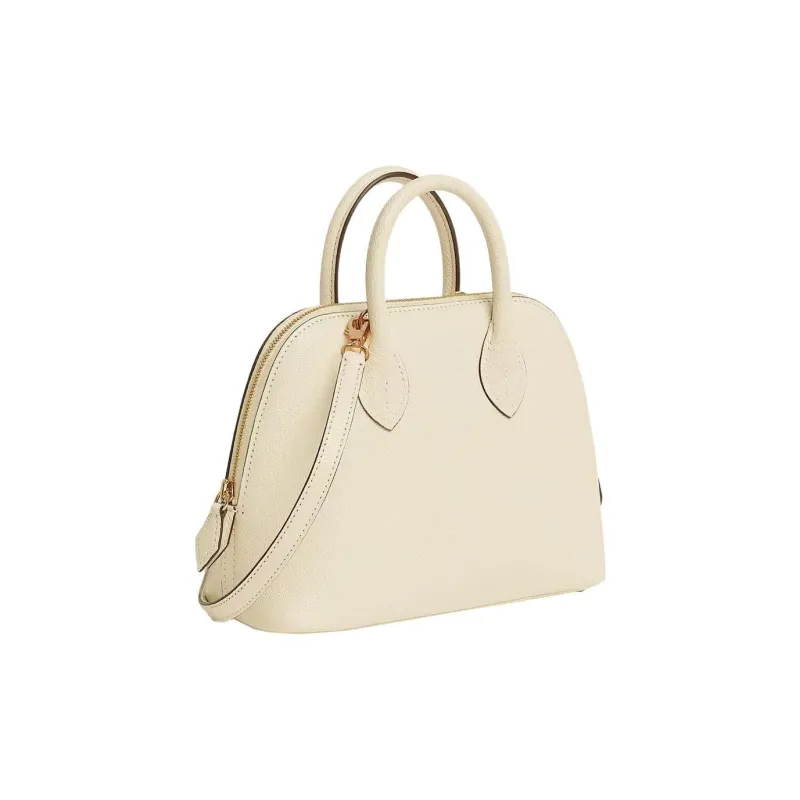 HERMES Bolide Goatskin Bowling Bag, Portable Crossbody Bag, Shoulder Bag Mini Women's I2 Nata Cream White-1