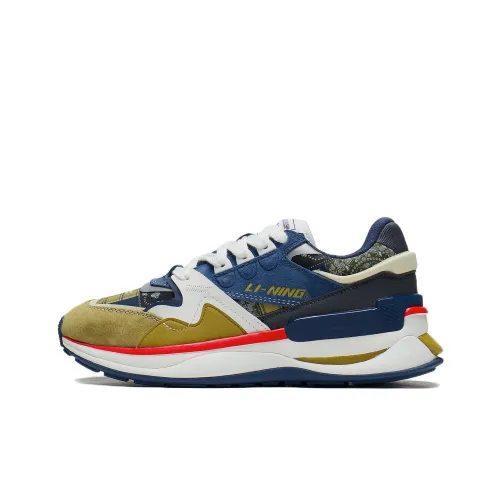 LINING 001 Innocence V2 Casual Shoes Men Low-Top Deep Prussian Blue/Faded Tea Green/Ivory