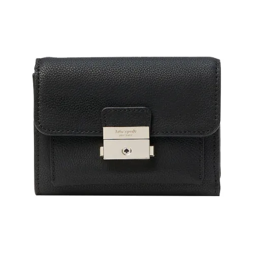 Kate Spade Voyage Leather Wallet Small Size Women's Black
