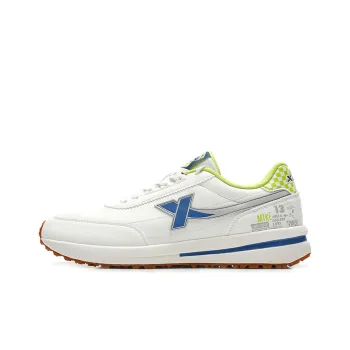 XTEP Anti Slip And Wear Resistant Lightweight Low Top Casual Shoes Men's White Green Blue