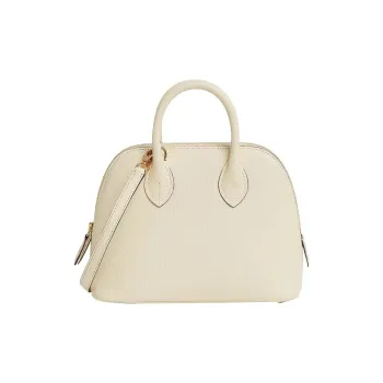 HERMES Bolide Goatskin Bowling Bag, Portable Crossbody Bag, Shoulder Bag Mini Women's I2 Nata Cream White
