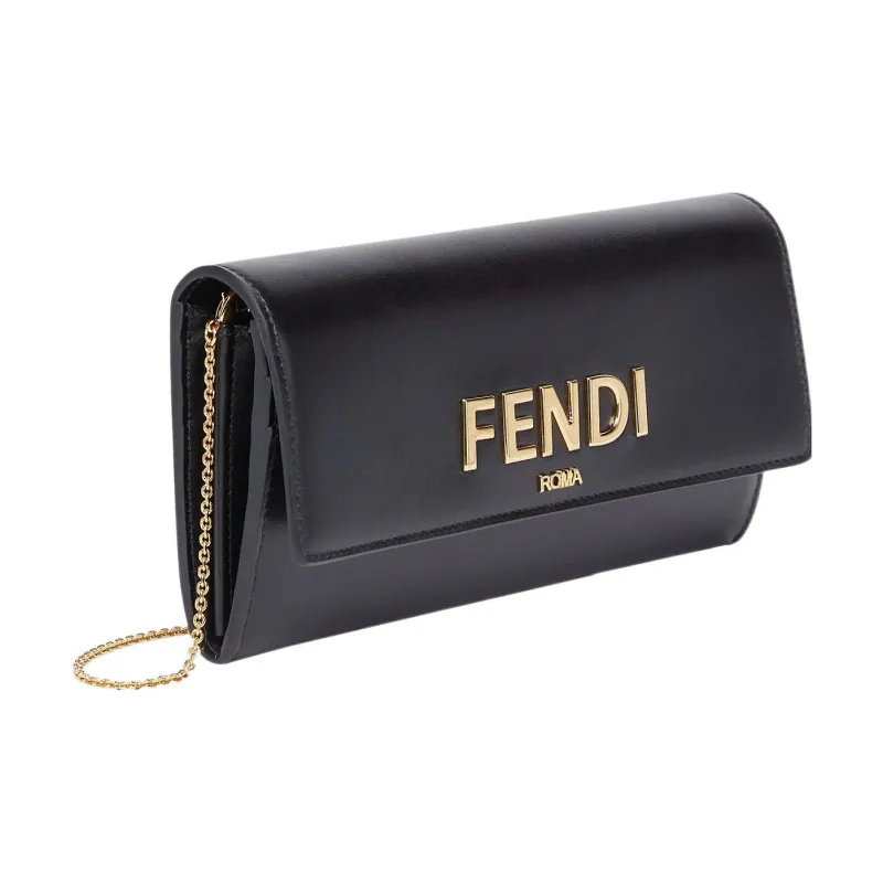 FENDI Calfskin Wallet Women's Black-1
