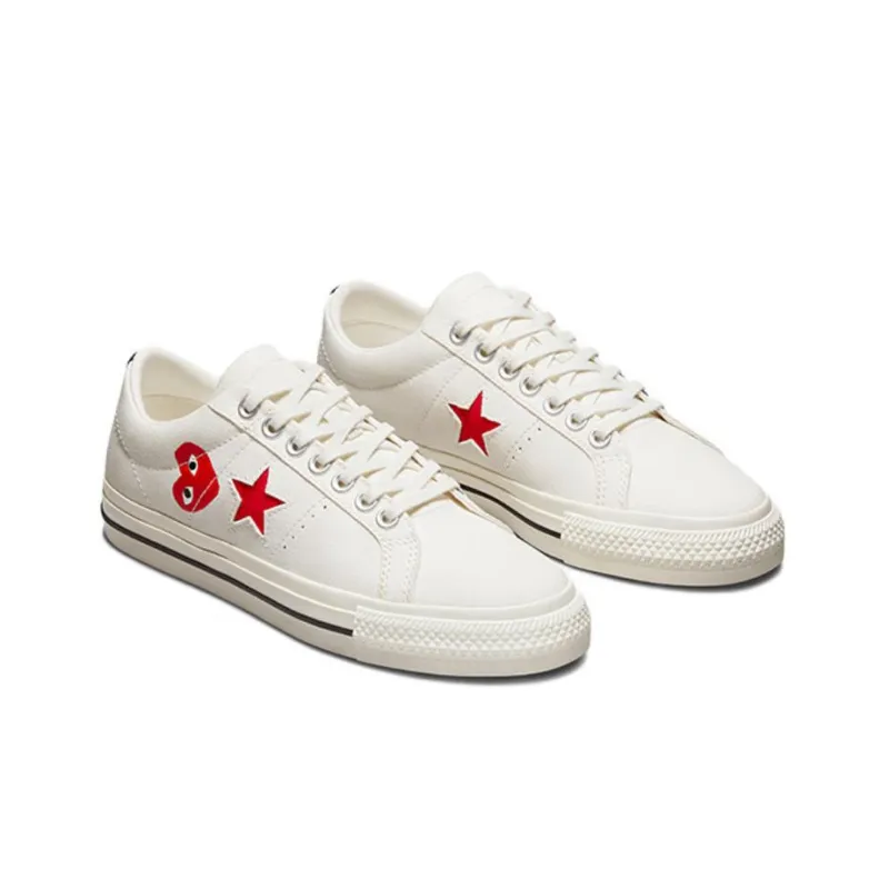 Converse One Star Ox Comme Des Garcons Play White-2