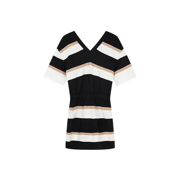 UOOYAA Short Sleeved Dresses Women's Stripes-1