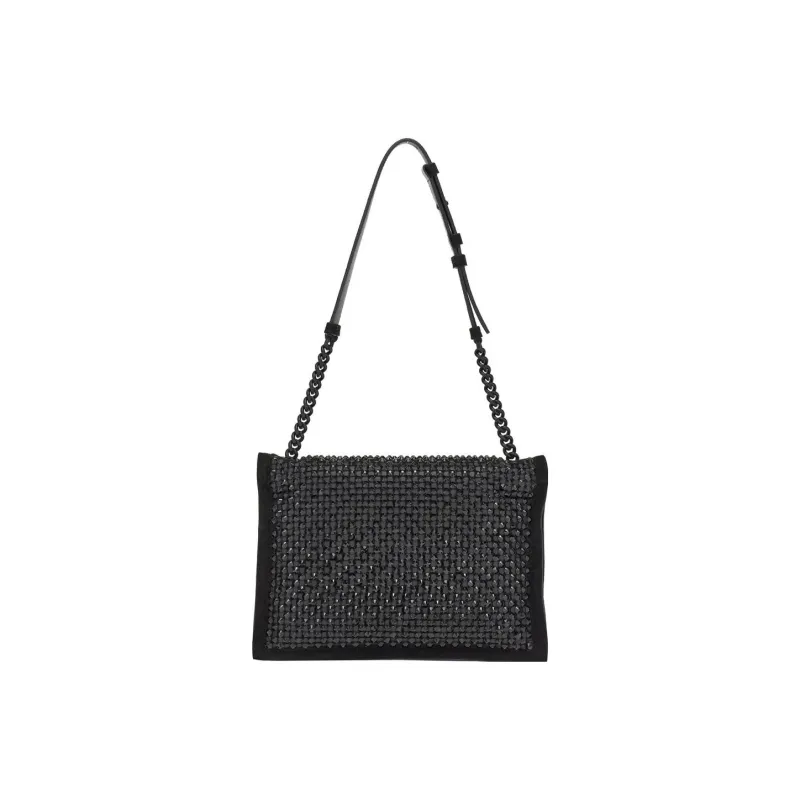 FERRAGAMO Cashmere Small Square Bag Shoulder Bag Women's Black-6
