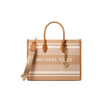 MICHAEL KORS Mirella Canvas Bag, Tote Bag, Shopping Bag, Handbag Medium Size Women's Khaki