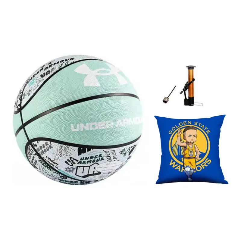 Under Armour Graffiti Rubber Basketball Tiffany White Green Size 7 Ball Training Unisex-15