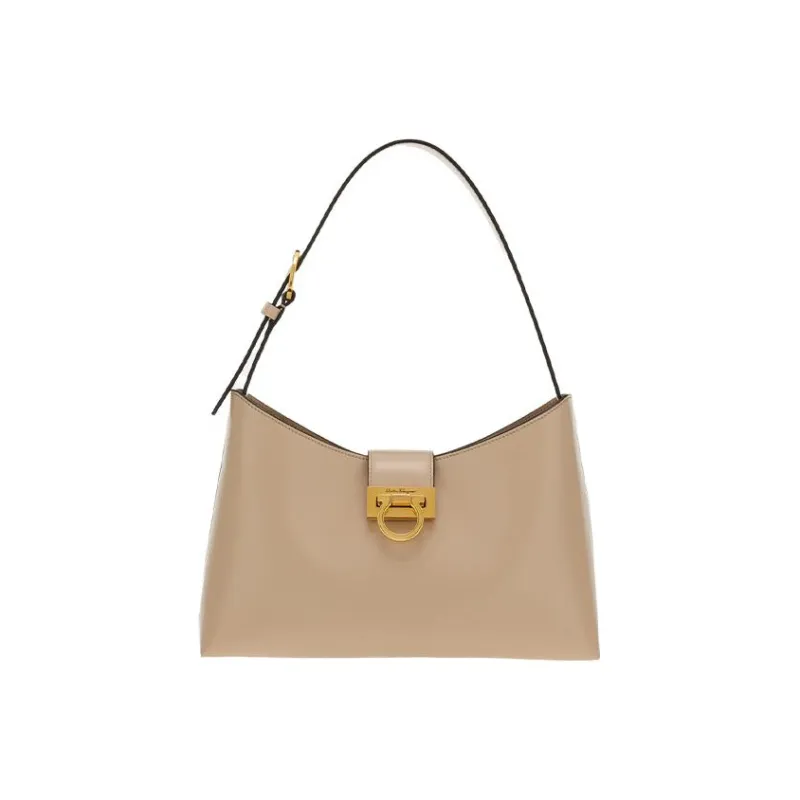 FERRAGAMO Cow Leather Shoulder Bag Women's Dusty Pink-0