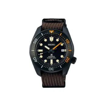 SEIKO Automatic Mechanical Movement Polyester Strap Watch Men's Watches Black Dial SPB255J1