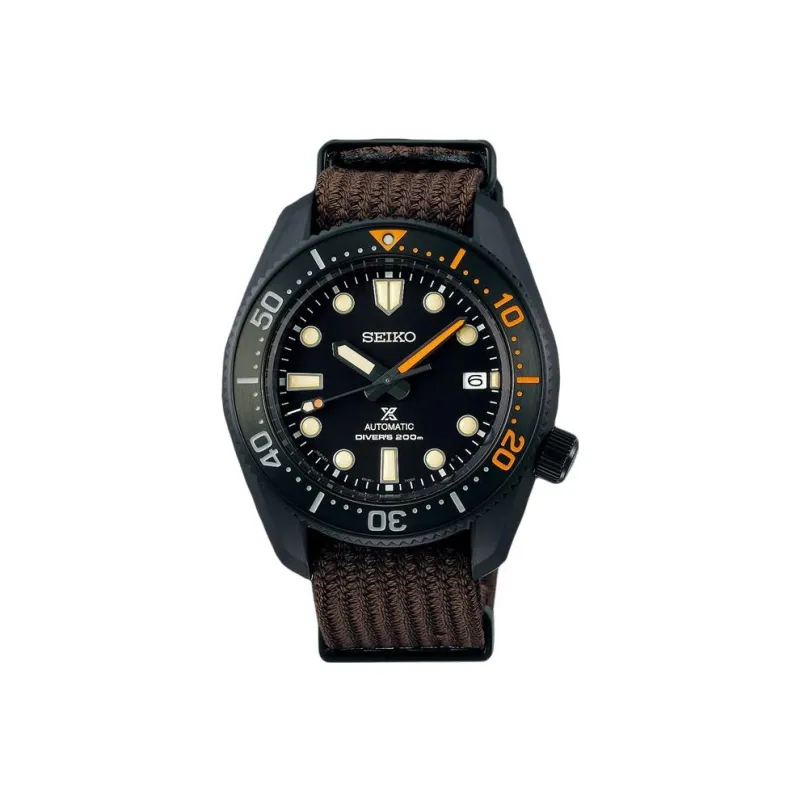SEIKO Automatic Mechanical Movement Polyester Strap Watch Men's Watches Black Dial SPB255J1-0