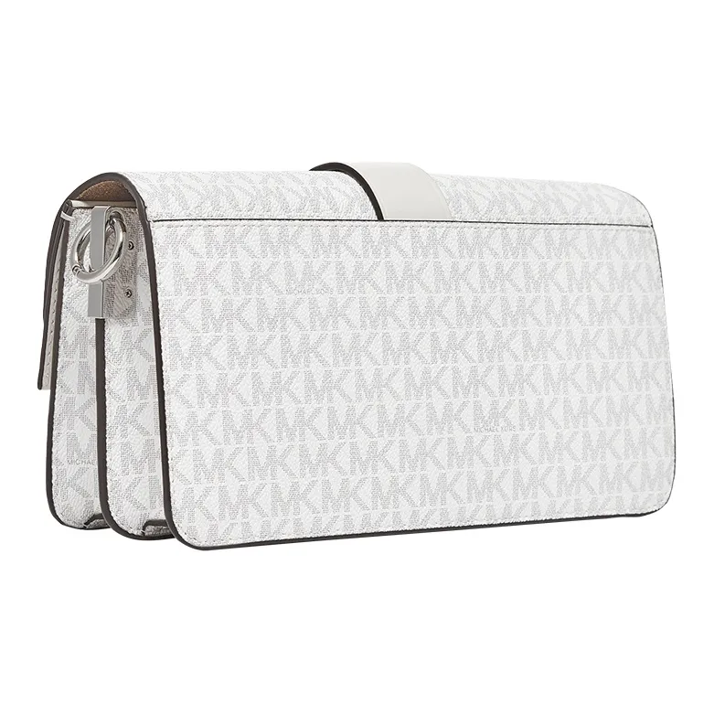 MICHAEL KORS Greenwich Cow Leather Shoulder Bag Women's White-2