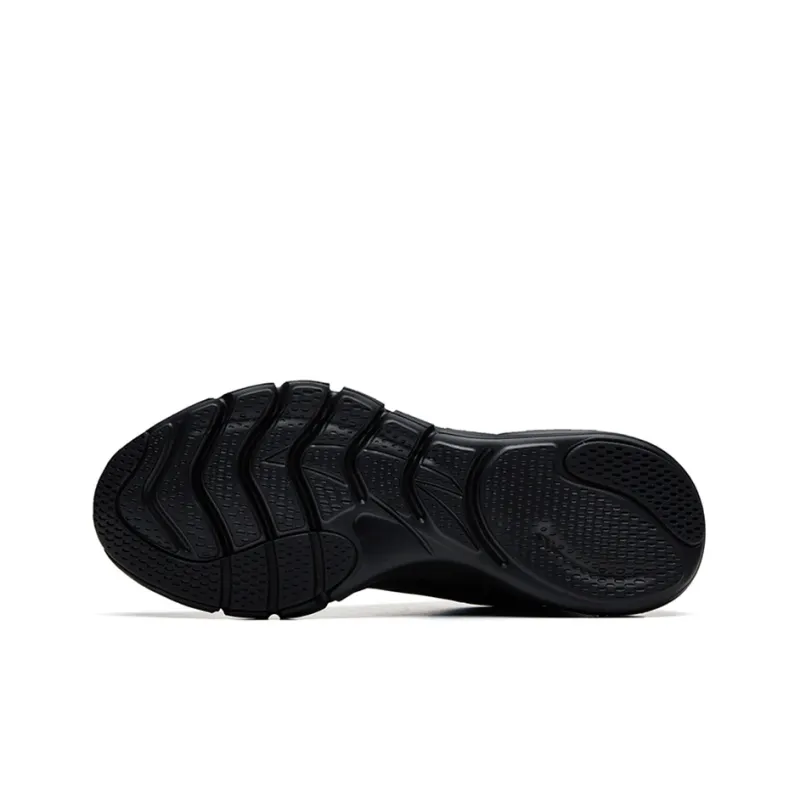 Anta Cushioned Anti-Slip Wear-Resistant Breathable Lightweight Low-Top Running Shoes Men's Black-5