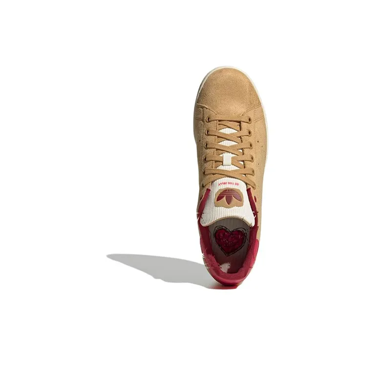 Adidas Stan Smith Golden Beige College Burgundy-4