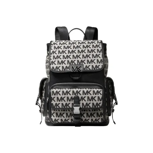 MICHAEL KORS Hudson Fabric Backpack Large Size Men's Black & Ecru