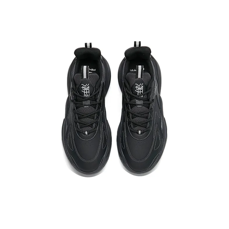 Anta Chao Worship 3.0 Anti Slip Wear Resistant Low Top Sports Casual Shoes Black Gray Color-3