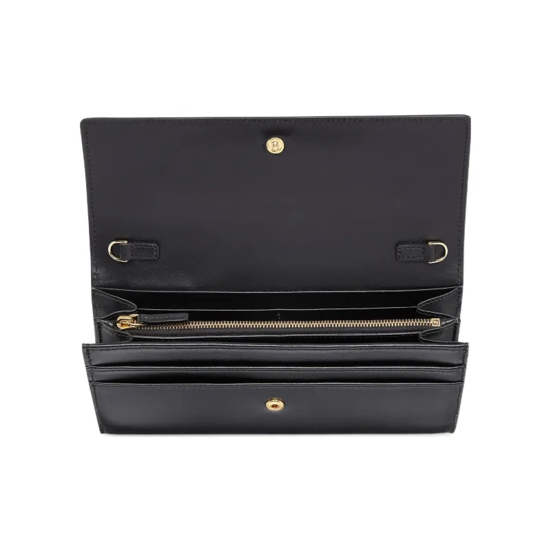 FENDI Calfskin Wallet Women's Black-3