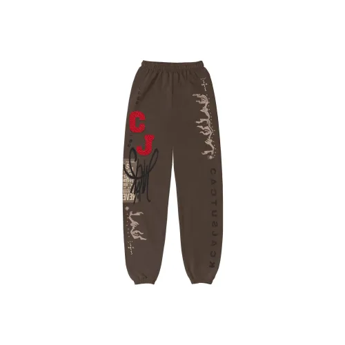 Travis Scott Knitted Sweatpants Unisex Brown